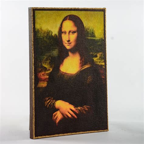 Mona Lisa Print Canvas With Handmade Finishes Size 24x17x13 Cm