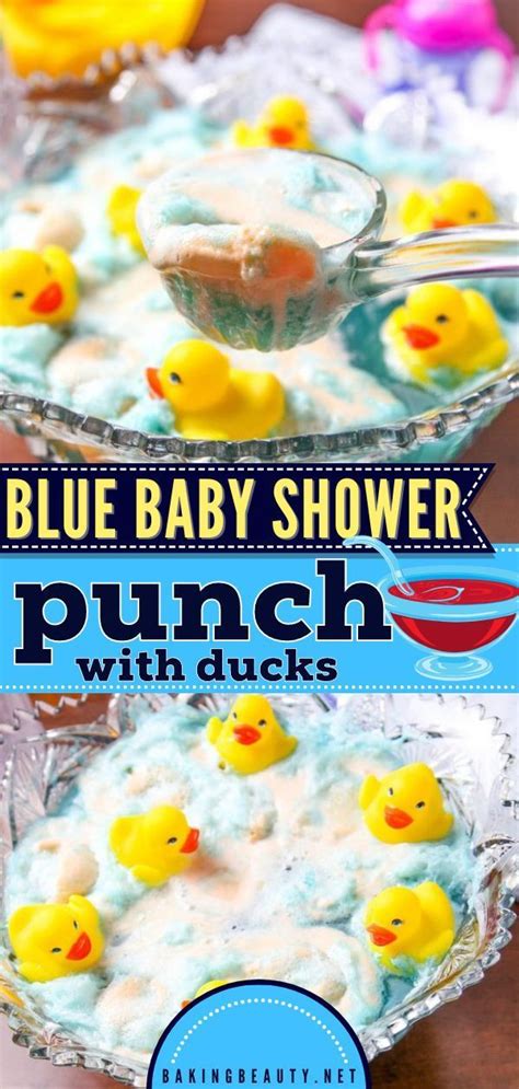 Blue Baby Shower Punch With Ducks Artofit