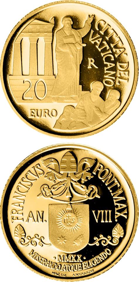 20 Euro Coin Acts Of Apostles The Mission To Macedonia Greece And