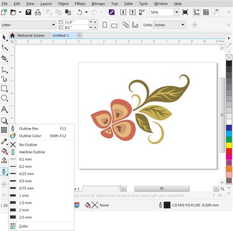 Displaying The Outline Tool In The Toolbox Corel Discovery Center