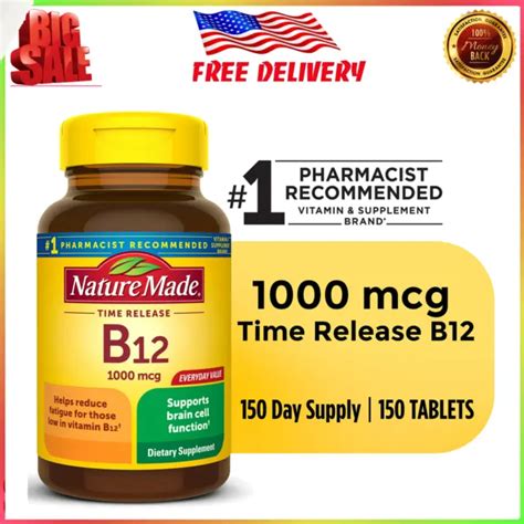 Nature Made Vitamin B12 1000 Mcg Time Release Tablets Dietary