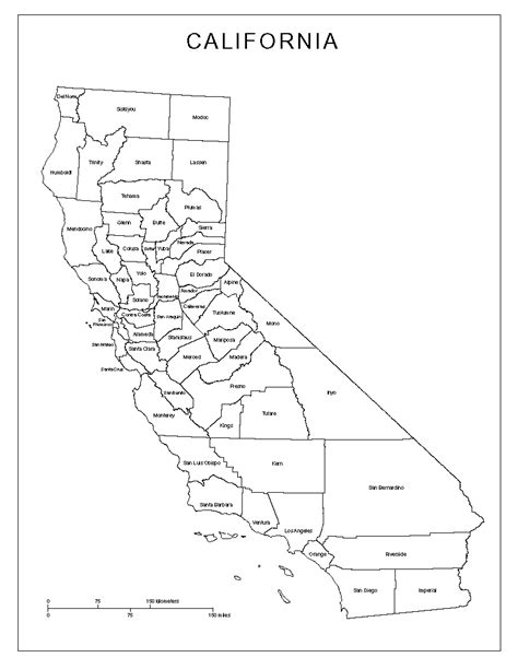 Free Blank California Map Printable Printable Blank Templates