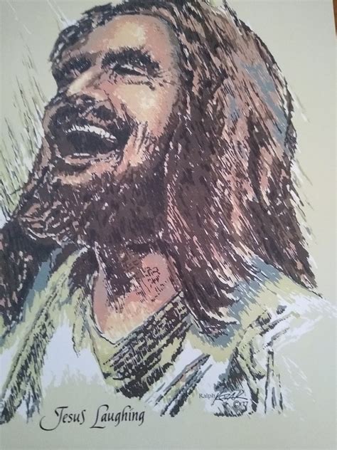 Jesus Laughing Print Joyful Christ Portrait Etsy