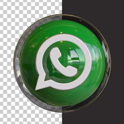 Premium Psd Social Media Whatsapp Logo Symbol With Glossy Effect In