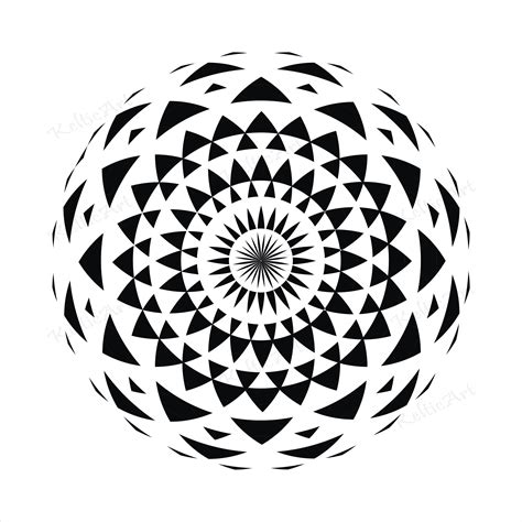 Digital Download Sacred Geometry Art Mandala Art Black And Etsy