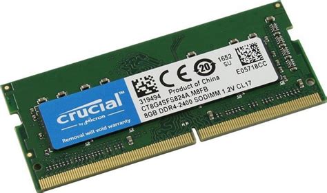 Crucial 8gb Ddr4 2400 Mts Pc4 19200 Cl17