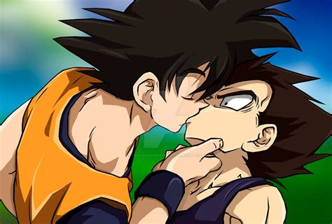 Goku And Vegeta The Kiss By Tracexvalintyne On Deviantart