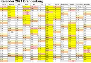 Auf dieser seite finden sie die aktuellen termine für feiertage in brandenburg. kalender-2021-brandenburg