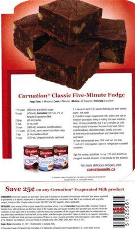 Carnation Evaporated Milk 25¢ - Classic Five-Minute Fudge