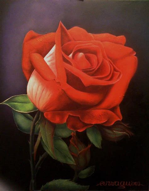 Red Rose Painting By Artur Guzina Fine Art America