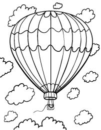 Coloring pages for kids hot air balloon coloring pages. Hot Air Balloon Coloring Page | Hot air balloon craft, Hot ...