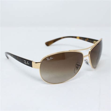 Ray Ban Aviator Gold And Tortoise Shell Sunglasses With Brown Lenses