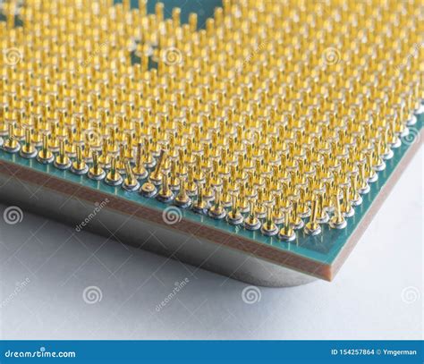 Cpu With Damaged Pins Stock Photo Image Of Break Connector 154257864