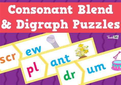 Consonant Blend And Consonant Digraph Puzzles Consonant Blends
