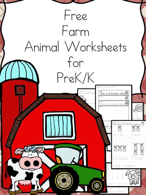 Free Farm Animal Worksheets Pack