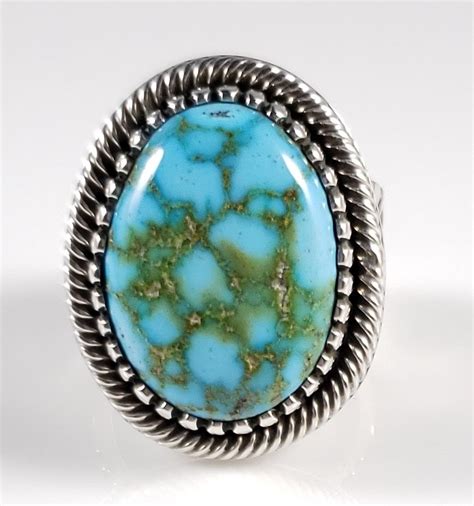 Handmade Sterling Silver Ring With Natural Red Web Kingman Turquoise
