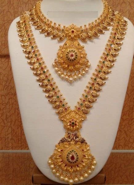 Mango Mala Necklace Designs Dhanalakshmi Jewellers
