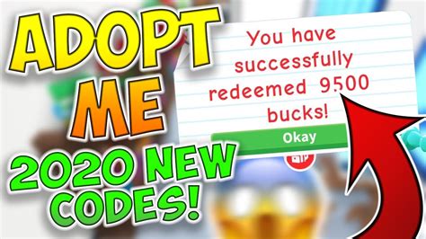Codes On Adopt Me For Pets Redeem Roblox Adopt Me Codes 2020 Redeem