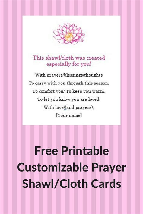 Free Printable Prayer Shawl Cards
