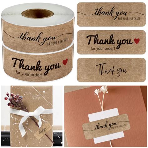 120pcsroll Thank You For Your Order Stickers Business Handmade Labels
