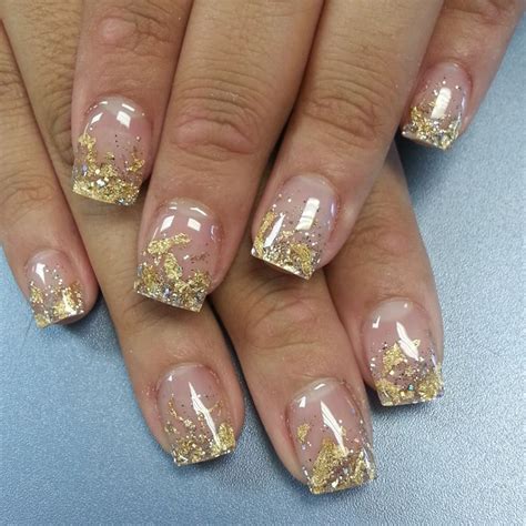 French manicure with gold tips (With images) | Gold nails ... Having short nails can sometimes be a pain, especially when you want your nails to grow.