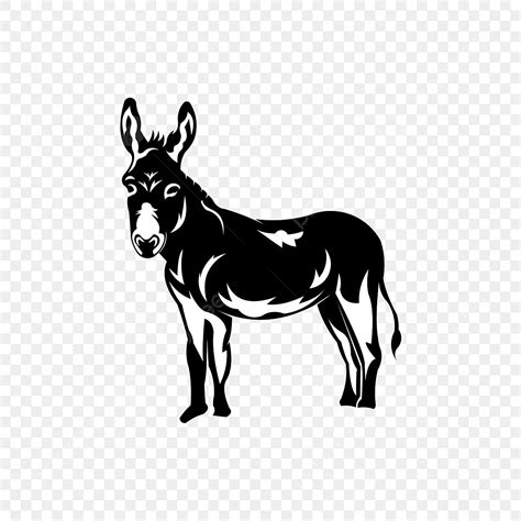 Animal Donkey Silhouette Png Images Animal Donkey Black And White Logo