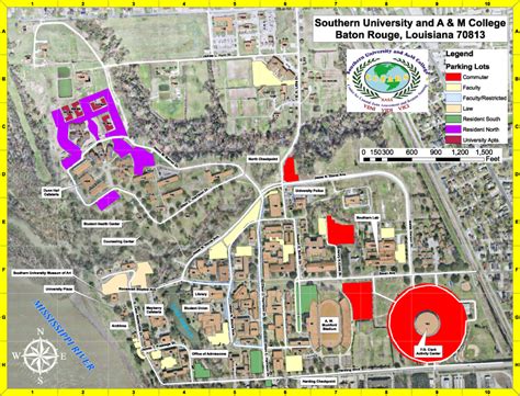Campus Map Southern University And Aandm College