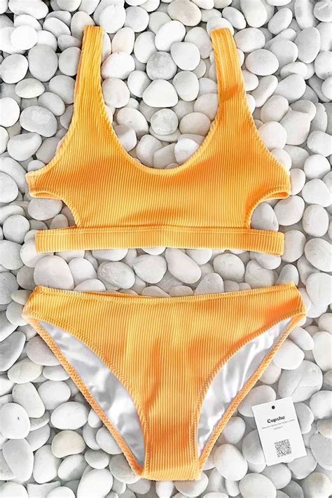 cupshe feather yarn solid bikini set i think this is a cute suit and perfect for the summer