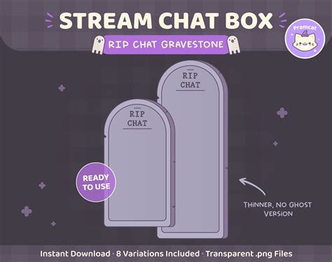 Halloween Twitch Chat Box Overlay Rip Chat Spooky Cute Etsy