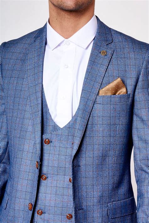 george light blue check three piece suit blue suit wedding blue check suit light blue suit