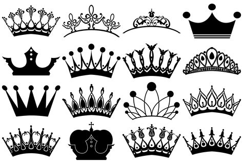 Tiara And Crown Silhouettes Ai Eps Png By Me And Ameliè Thehungryjpeg