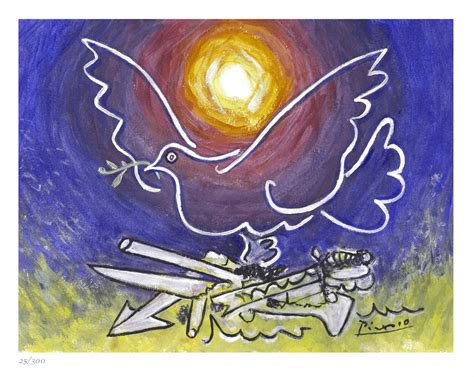 Pablo Picasso Dove Of Peace Signed And Hand Numbered Limited Edition