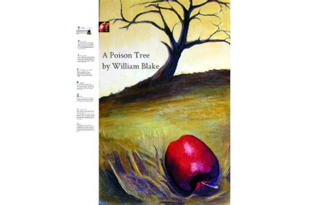 A poison tree introduction to the poem in a poison tree, william blake critically discusses the two opposing forces, uncovering the inherent weakness in humans and the effects of these innate flaws.through the use of extended metaphors and vivid imagery blake symbolically portrays this. TPCASTT- A Poison Tree by Michal Rubacha