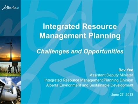 Integrated Resource Management Planning