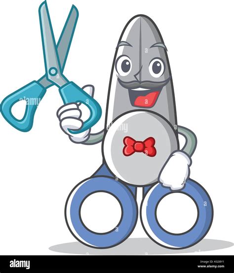 Barber Scissor Character Cartoon Style Stock Vector Image And Art Alamy
