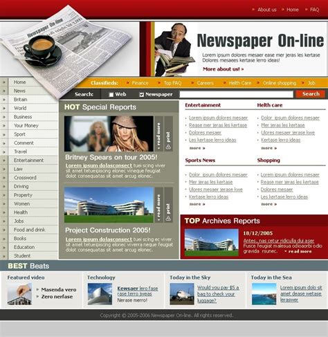 News Portal Website Template 8229 Templatemonster