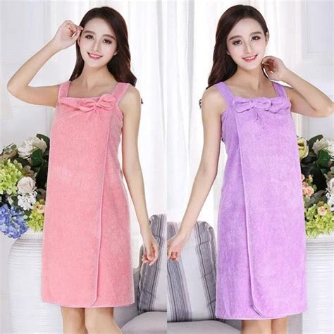 Buy Women Bow Knot Bath Towels Fashion Lady Wearable Quickly Drying