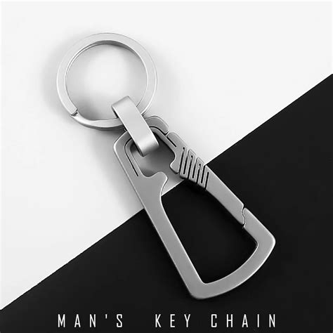 Real Titanium Car Key Chain Men Edc Ultra Lightweight Titanium Keychain