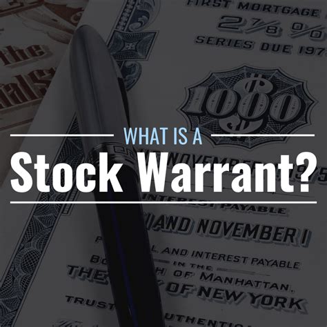 What Is A Stock Warrant Definition Types And Example Thestreet