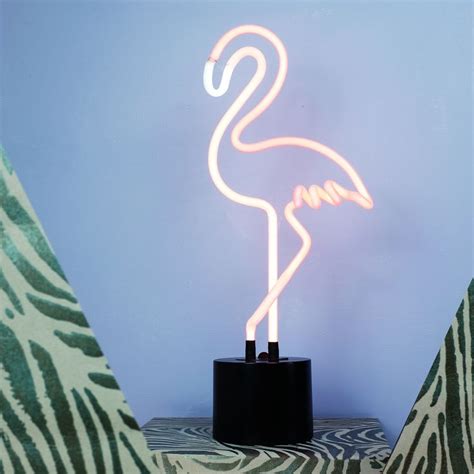 Flamingo Neon Desk Light By Amped And Co Desk Light Neon Gas Lightology