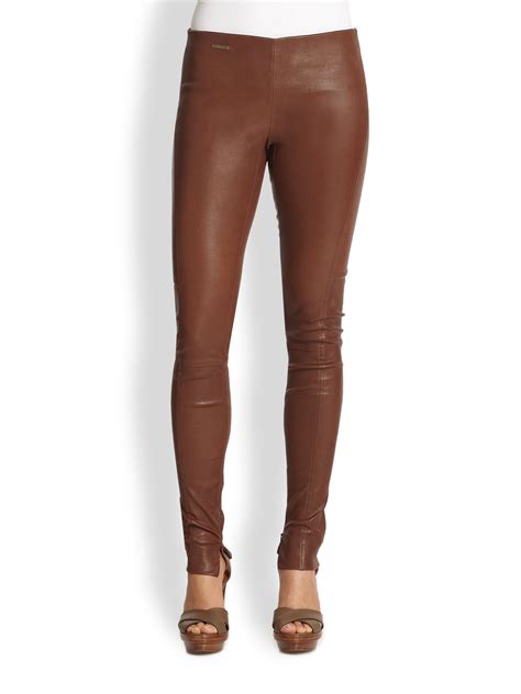 Brown Leather Leggings Womens Leather