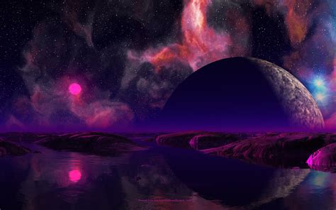 🔥 Download Pink Sun Over Water Pla Space Desktop Wallpaper Pixels By Erikaf76 Backgrounds