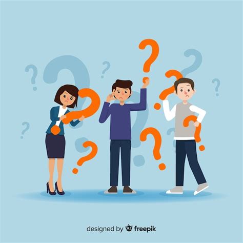 Premium Vector People Holding Question Marks Background