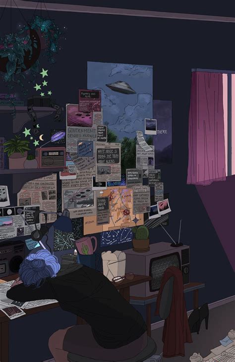 Aesthetic Anime Bedroom Background Night Serbian Site