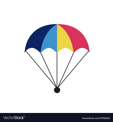 Parachute Icon Isolated On White Background Vector Image
