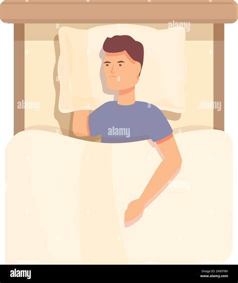 Stress Sleeping Icon Cartoon Vector Sleep Health Tired Awake Stock