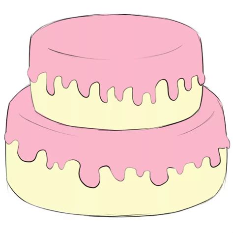 How To Draw A Cake Easy Drawing Art