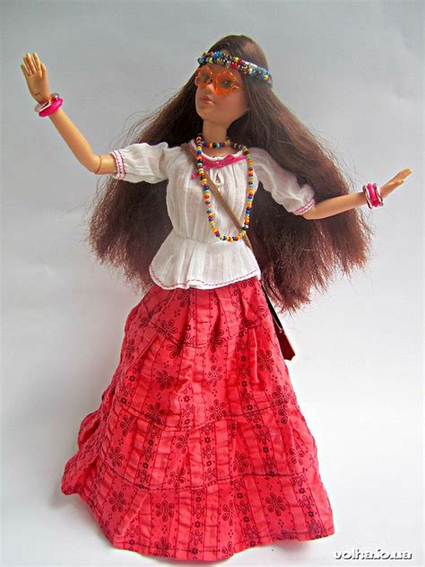 Dolls And Miniatures Art And Collectibles Art Dolls Vintage Hippie Style Barbie Inspired Doll Etna