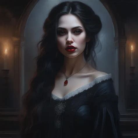 Pretty Vampire Woman Hires Detailed Openart