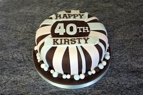 We gathered our favorite 40th birthday party ideas to choose from. Dann Good Cake: Stripy 40th Birthday Cake